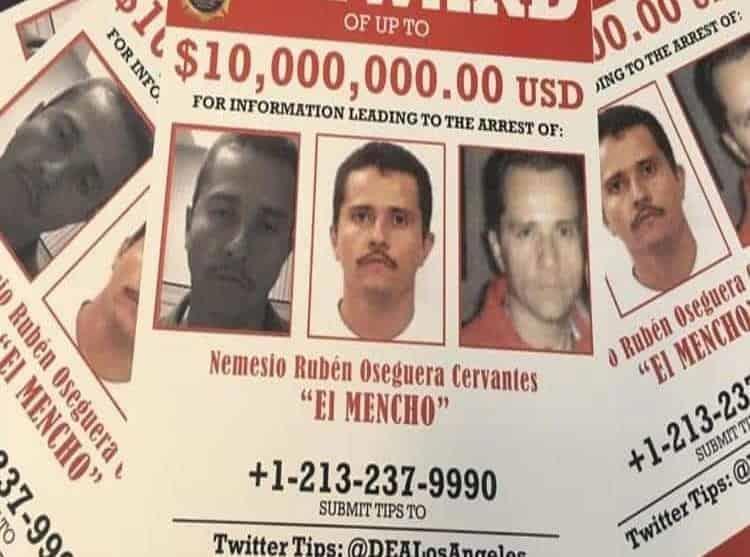 10 mdd ofrece la DEA por El Mencho