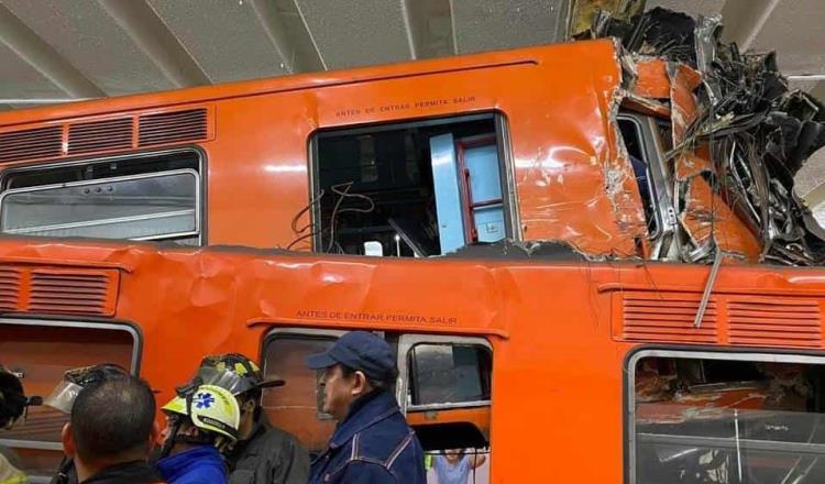 Un muerto y 41 heridos, saldo de choque entre trenes del metro de la CDMX