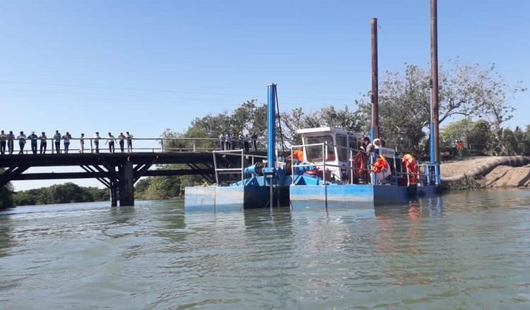 Arranca desazolve del canal ejido Nueva Esperanza, Centla