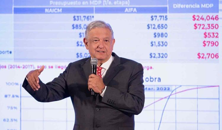El NAIM era inviable, costoso y un monumento a la corrupción, insiste López Obrador