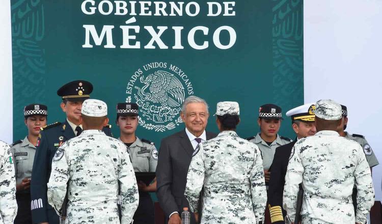 Ofrece López Obrador buenos sueldos y prestaciones a elementos de la Guardia Nacional