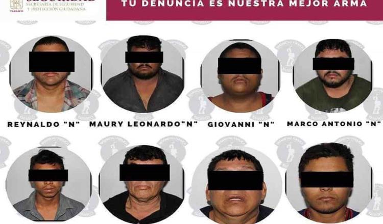 Dan prisión preventiva a doce presuntos delincuentes detenidos en Nacajuca