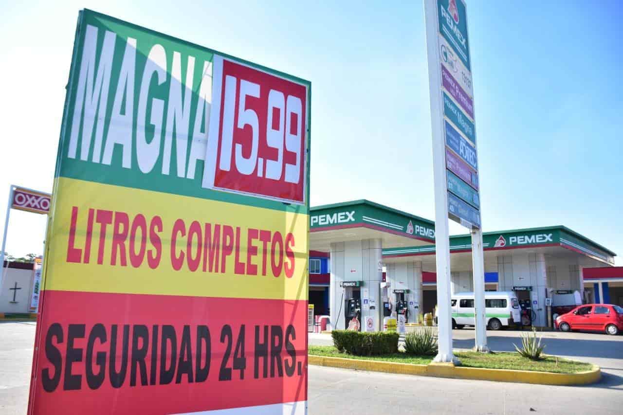 En menos de 16 pesos se vende el litro de gasolina magna en Villahermosa