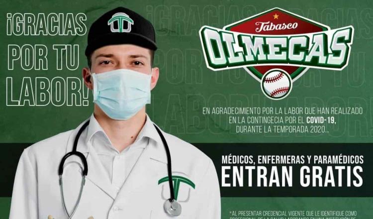 Los Olmecas darán entradas gratis al personal médico durante la temporada 2020