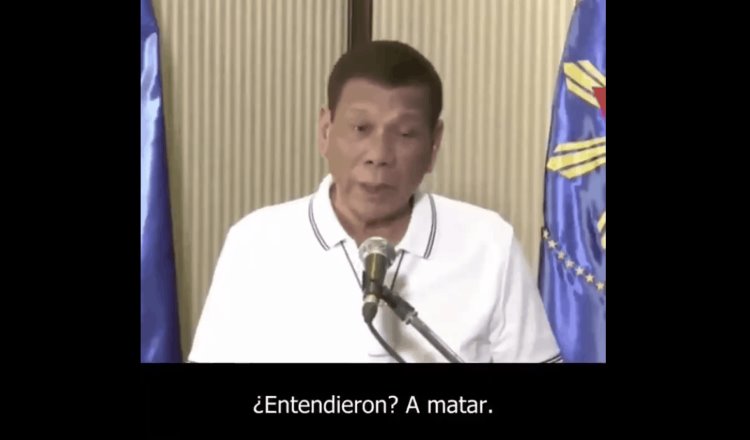 Ordena presidente de Filipinas disparar a matar a quienes no respeten cuarentena