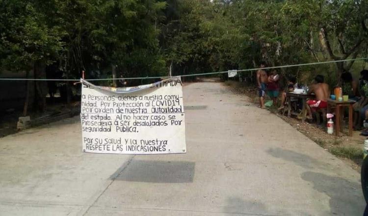 Habitantes de Tacotalpa restringen paso en Cerro Blanco como prevención ante el Covid-19