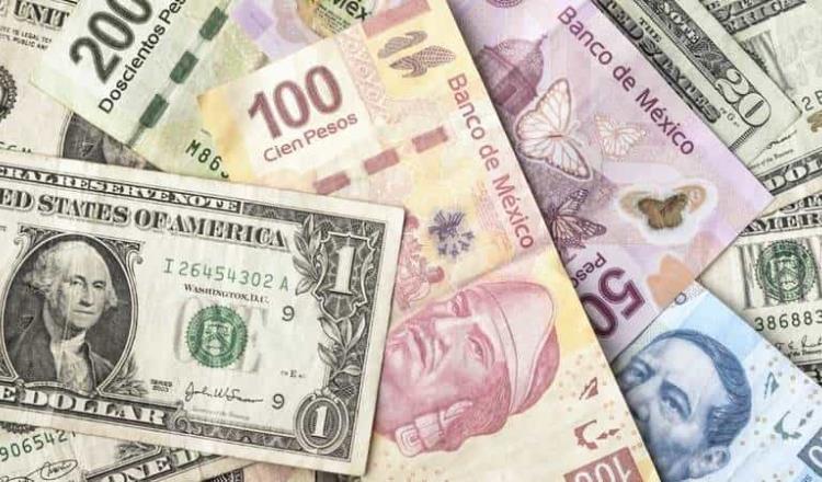 Peso mexicano alcanza las 19.59 unidades por dólar