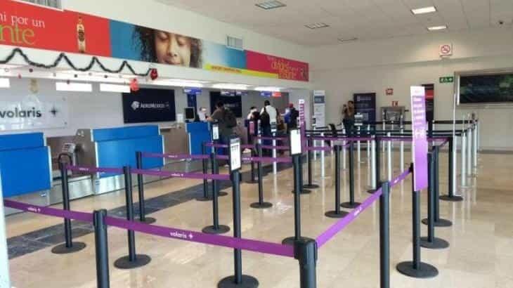Aeropuerto de Villahermosa registra caída de 25.2% en el tráfico de pasajeros en marzo