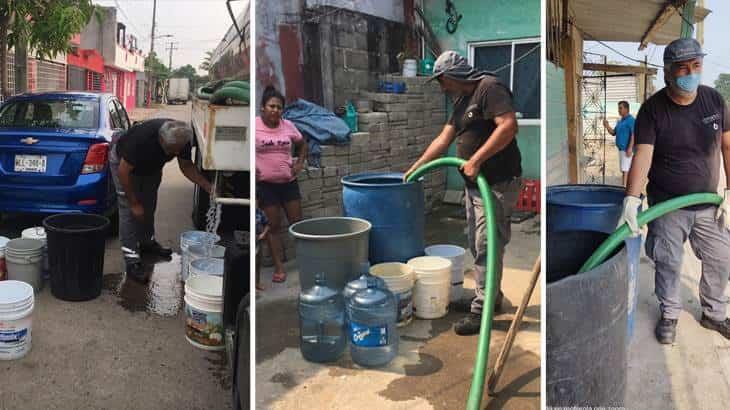 Reporta Conagua suministro de 200 mil litros de agua en localidades ante la emergencias sanitaria