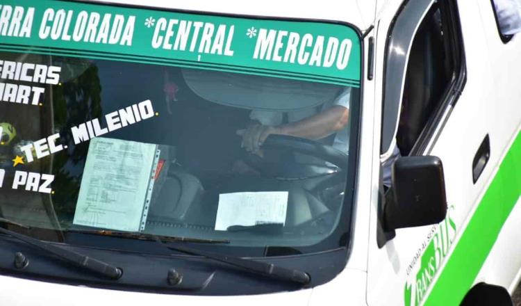 Aplica gobierno nueva restricción al transporte público en Tabasco