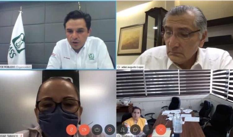 Se reúne Adán Augusto López de manera virtual con titular del IMSS, Zoé Robledo