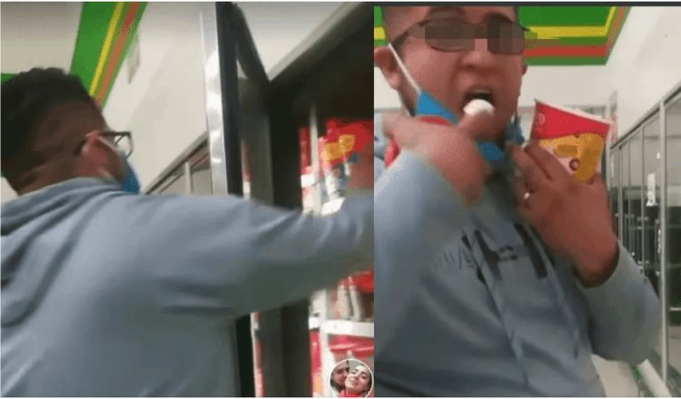 Se disculpa joven que se grabó probando un helado en supermercado