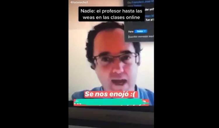 Maestro se molesta por alumna que pide ir al baño durante clase en línea