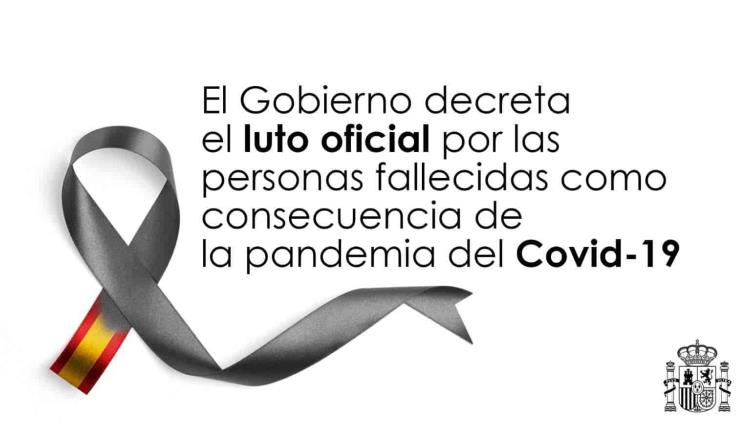 España abre luto nacional de 10 días por las víctimas del coronavirus