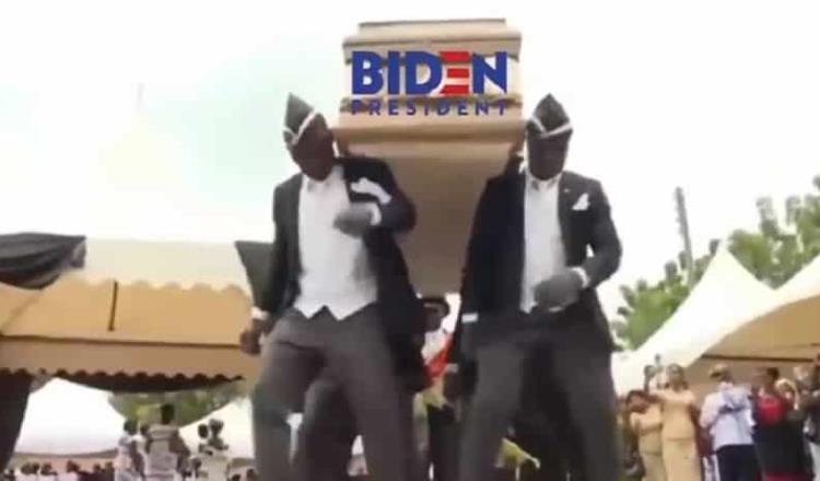 Trump se burla de Biden compartiendo video de Ghaneses que bailan con ataúdes
