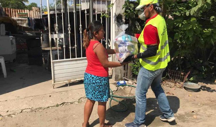 Continúa entrega de apoyo alimentario en Cunduacán y Nacajuca