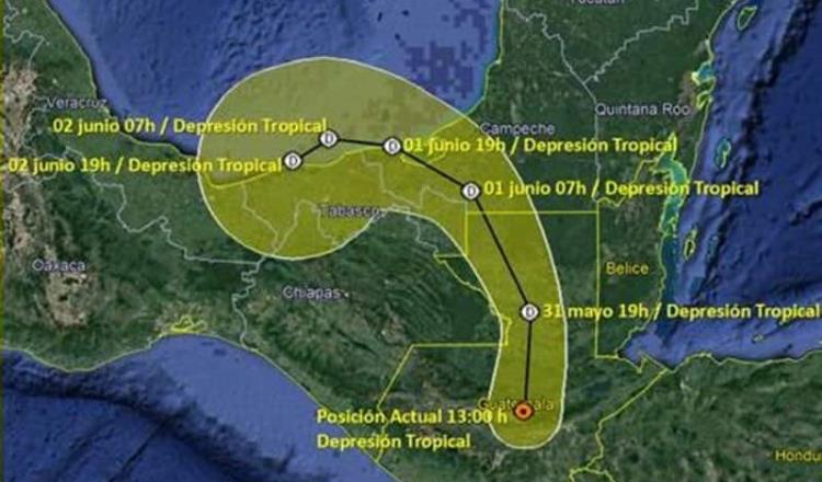 “Amanda” permanecerá por lo menos hasta el miércoles en territorio Tabasqueño; podría ocasionar afectaciones