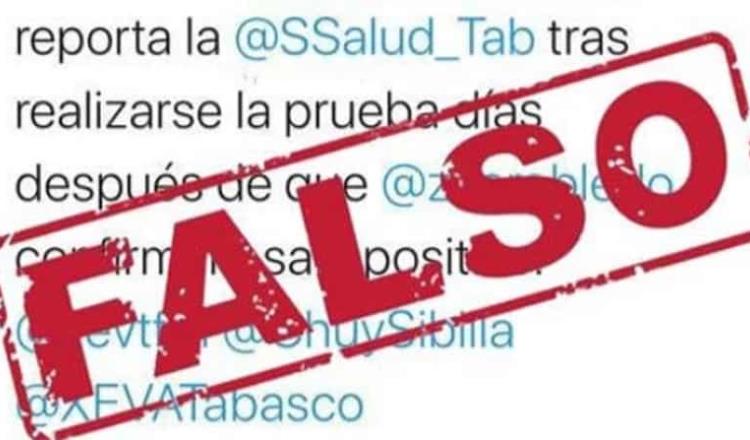 Desmiente “Confirmado Tabasco” que AALH haya dado nuevamente positivo al Covid-19