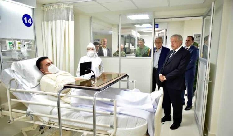Visita presidencial a ‘paciente Covid’ fue un simulacro, aclara el ISSSTE