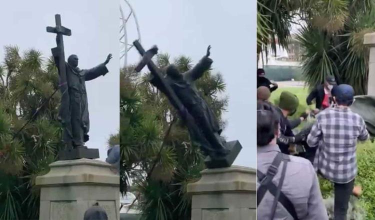 Lamenta España daños causados a estatuas de San Junípero Serra y Miguel de Cervantes en California