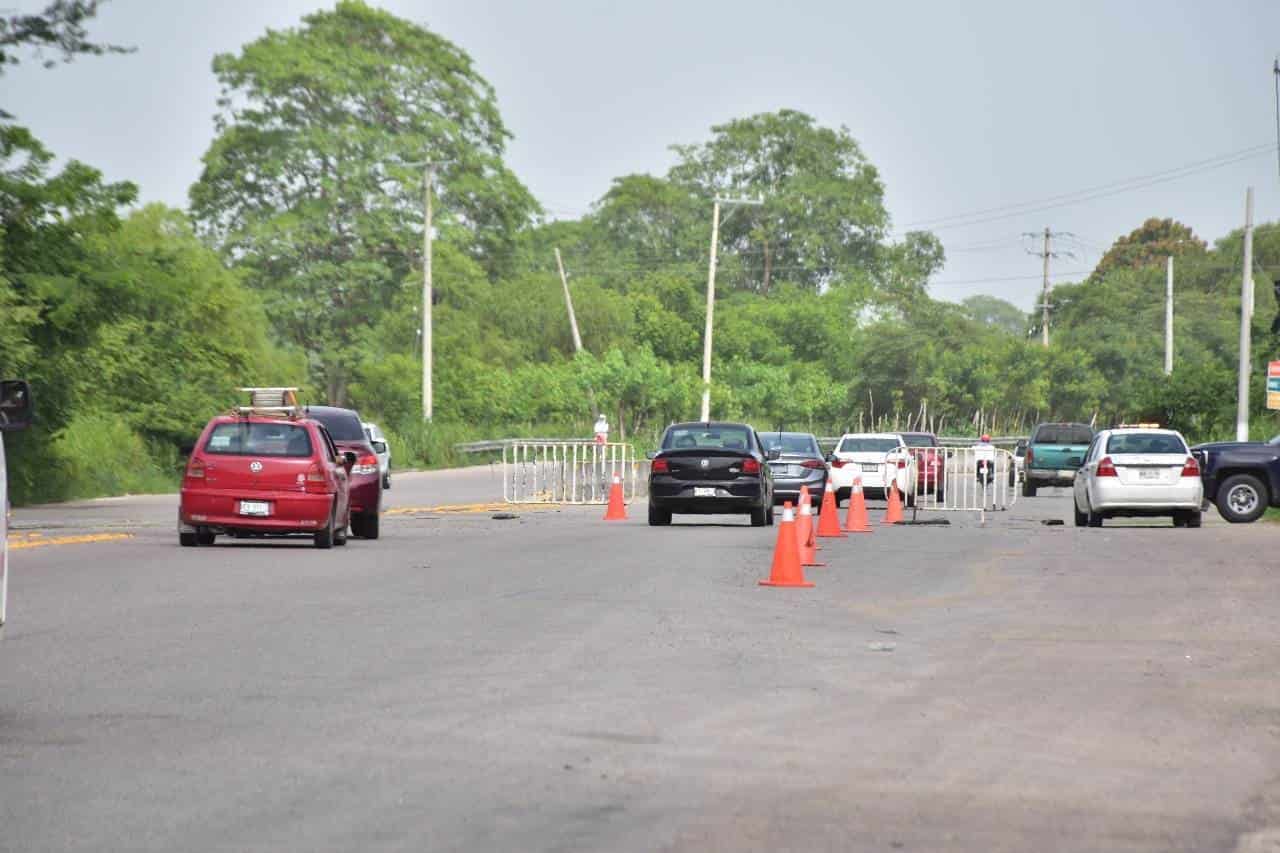 Filtros sanitarios de Villahermosa siguen instalados pero sin supervisar a vehículos.