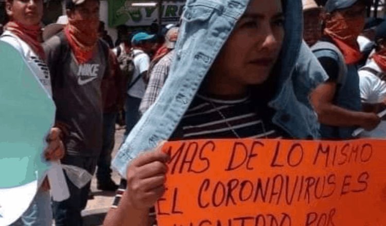 Marchan pobladores de Las Margaritas, Chiapas contra Covid-19; no creen en el virus
