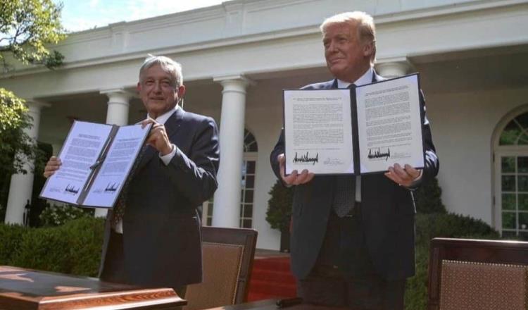 Firman AMLO y Trump declaración de prosperidad, armonía y seguridad entre México y EUA