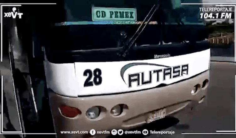 Dicen pasajeros en camión de Macuspana con sobrecupo que en su municipio no hay operativos de vigilancia