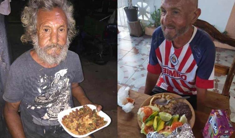Indigna en redes foto de indigente al que le dieron croquetas de perro con arroz
