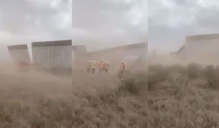 Aseguran autoridades de EEUU que tramo del muro fronterizo no fue derribado por la tormenta tropical ‘Hanna’