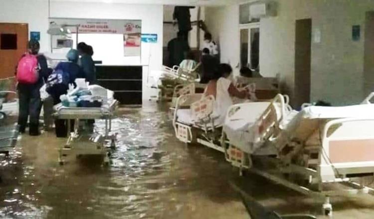 Huracán ‘Hanna’ inunda Hospital Materno Infantil de Reynosa, Tamaulipas