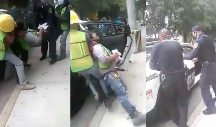 Graban a Policías de la CDMX ahorcando a obrero durante una detención, en Iztapalapa