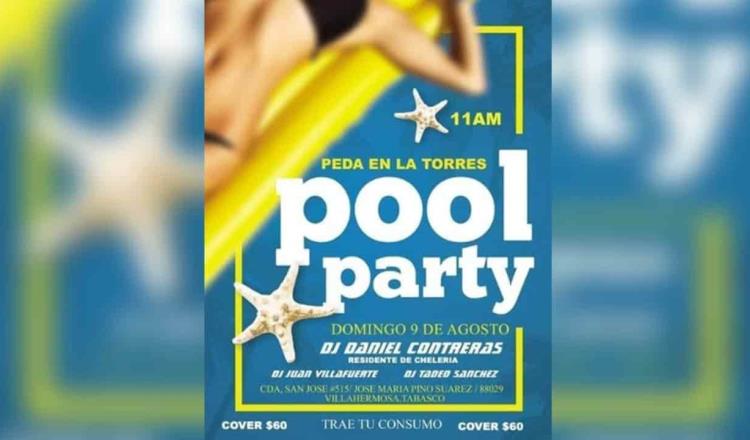Convocan a supuesta “pool party” para este fin de semana en Villahermosa en plena pandemia