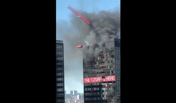 Se incendia el último piso del World Trade Center de Bruselas