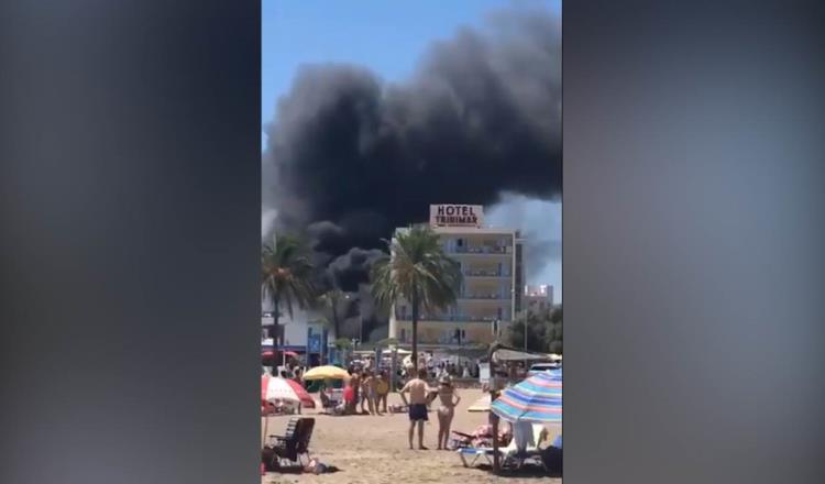 Incendio en hotel de España deja varios heridos (Video)