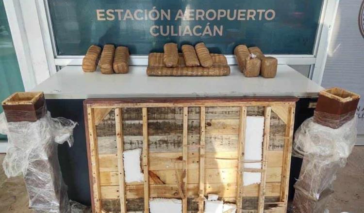 Detectan 13 envoltorios de aparente marihuana en aeropuerto de Sinaloa