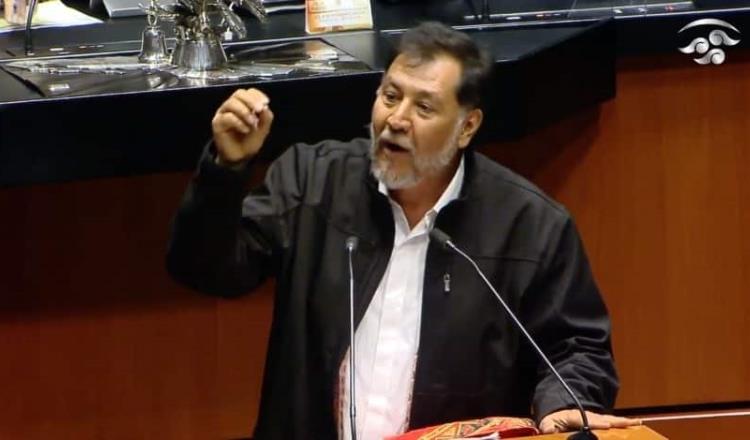 Se confrontan Fernández Noroña y diputado panista, por el cubrebocas