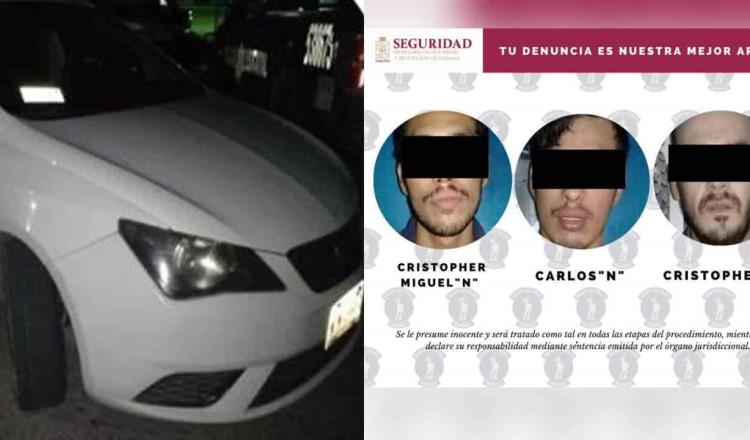 Detienen a tres hombres en la col. Rovirosa