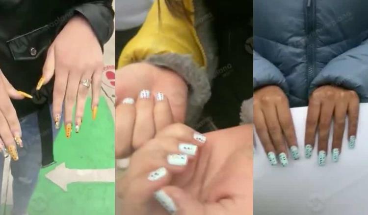 35 aspirantes a Escuela Normal en Morelia pintan en sus uñas respuestas del examen de admisión