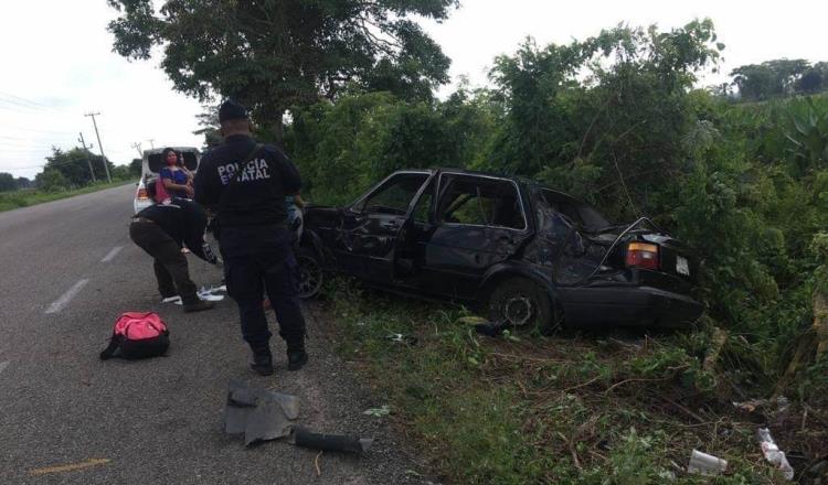 Accidente en la Villahermosa-Frontera deja tres lesionados