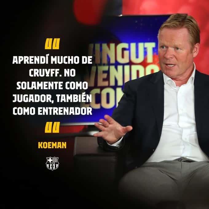 Trabajo en equipo, futbol total y ser felices, será el nuevo Barcelona: Koeman