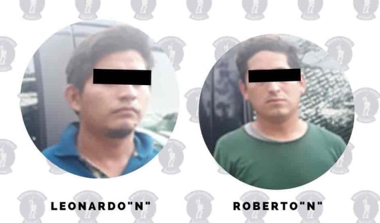 Detienen a 2 presuntos extorsionadores en la zona industrial de Villahermosa