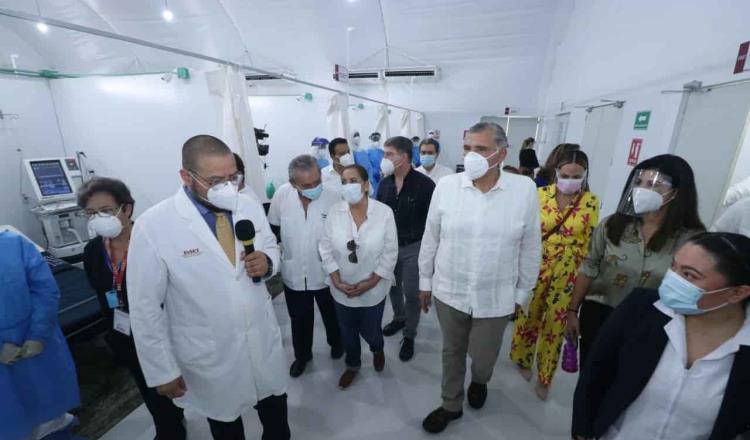 Arrancará proceso de desconversión de hospitales COVID en Tabasco con domo temporal del ISSET