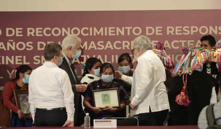 Se disculpa el Estado Mexicano con víctimas de la masacre de Acteal de 1997