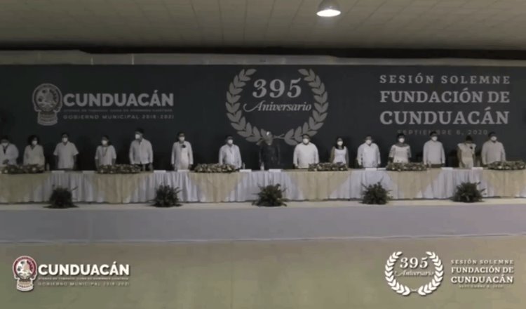 Conmemoran simbólicamente aniversario 395 de la fundación de Cunduacán