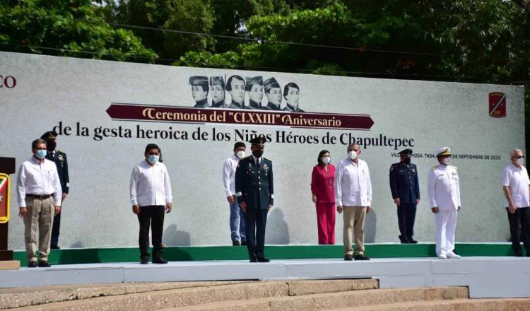 Llaman a actuar como héroes en la pandemia durante acto conmemorativo por el 173 aniversario de la gesta heroica desde Tabasco