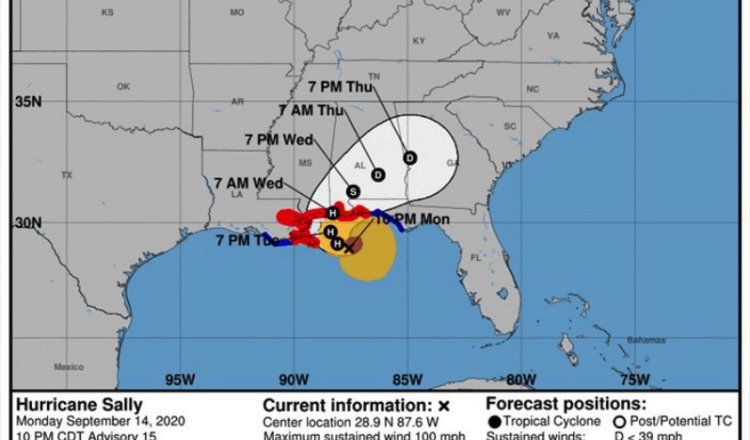 Ordenan a residentes de Luisiana y Misisipi evacuar ante llegada del huracán “Sally”