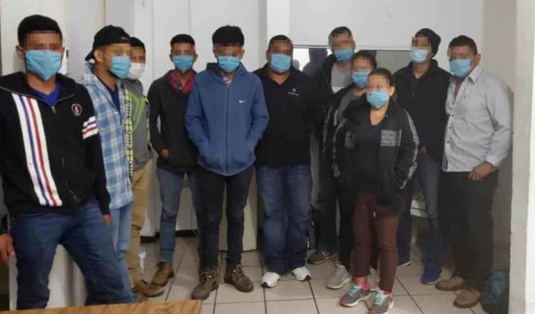 Policía de Tamaulipas rescata a 10 migrantes y a un Tabasqueño que viajaban en una camioneta rumbo a la frontera