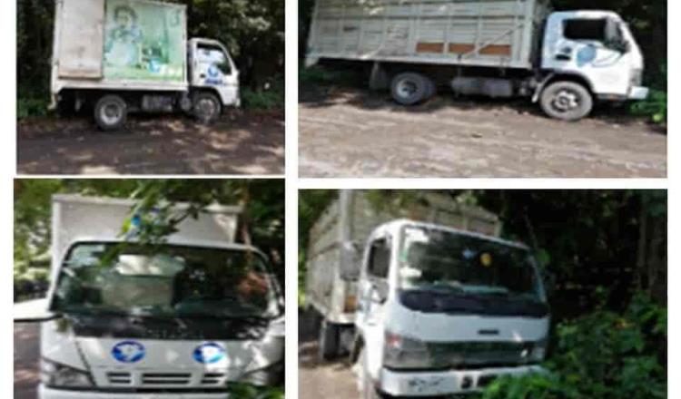 Roban con violencia en Cunduacán dos camionetas de empresa lechera; las recuperan sin producto