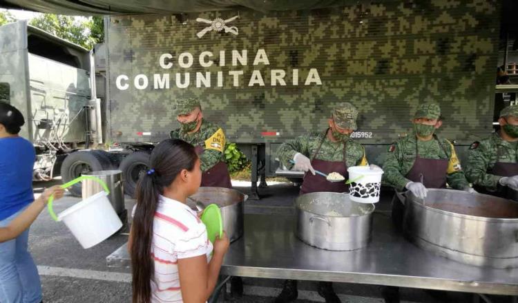 Instalan primera cocina comunitaria en Centro para atender a damnificados